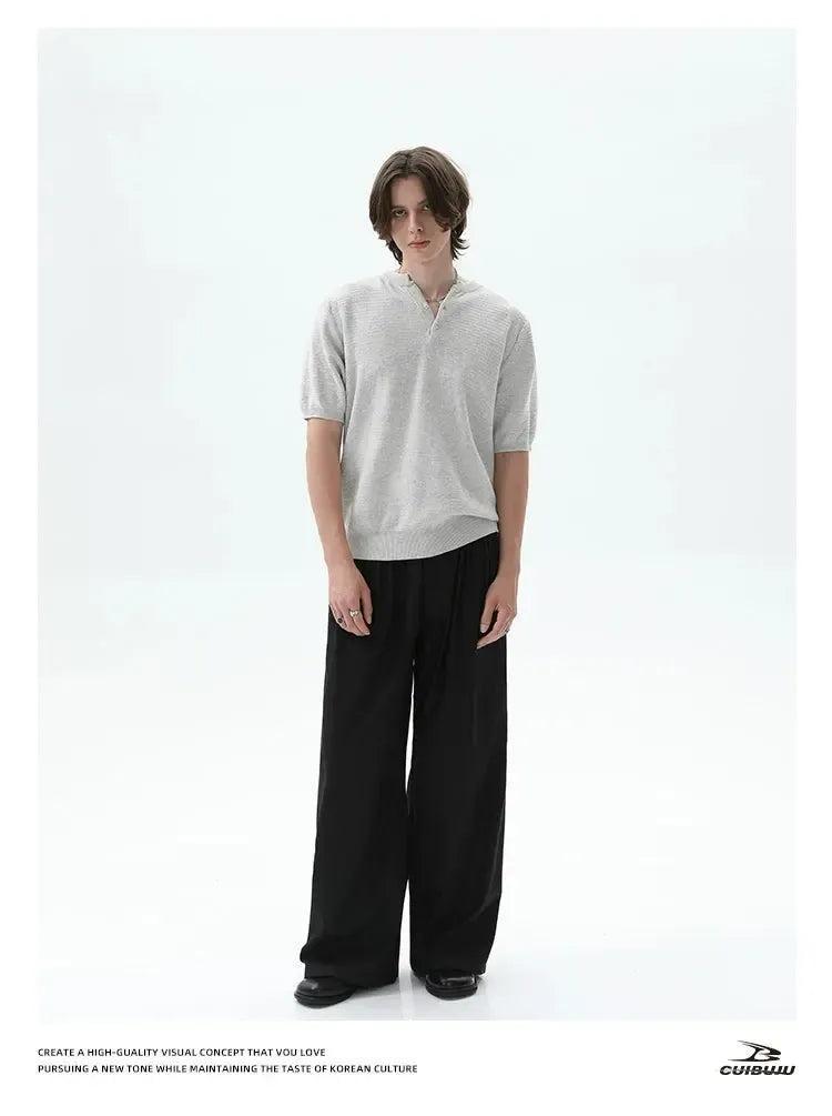 Cui Casual Multi-Pleated Trousers-korean-fashion-Trousers-Cui's Closet-OH Garments