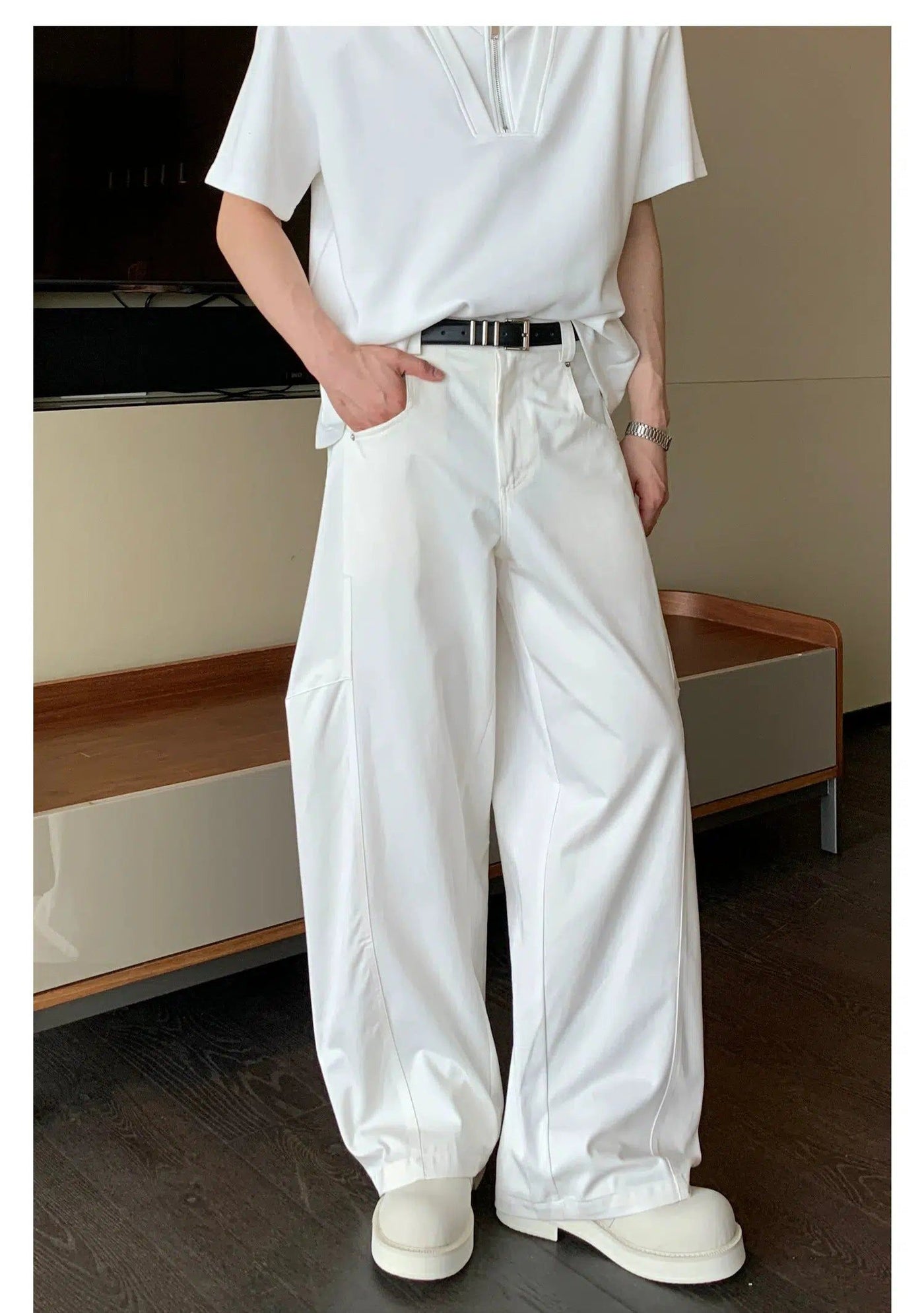 Cui Chic Plain Color Pants-korean-fashion-Pants-Cui's Closet-OH Garments