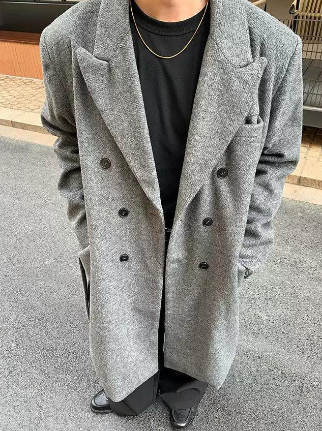 Cui Classic Belted Double-Breasted Overcoat-korean-fashion-Long Coat-Cui's Closet-OH Garments