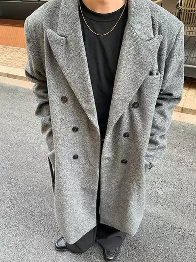 Cui Classic Belted Double-Breasted Overcoat-korean-fashion-Long Coat-Cui's Closet-OH Garments