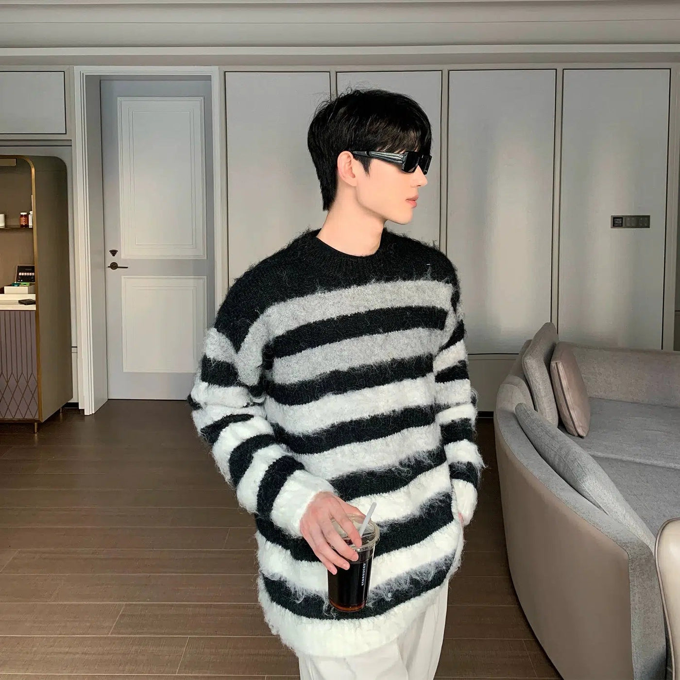 Cui Classic Striped Mohair Sweater-korean-fashion-Sweater-Cui's Closet-OH Garments