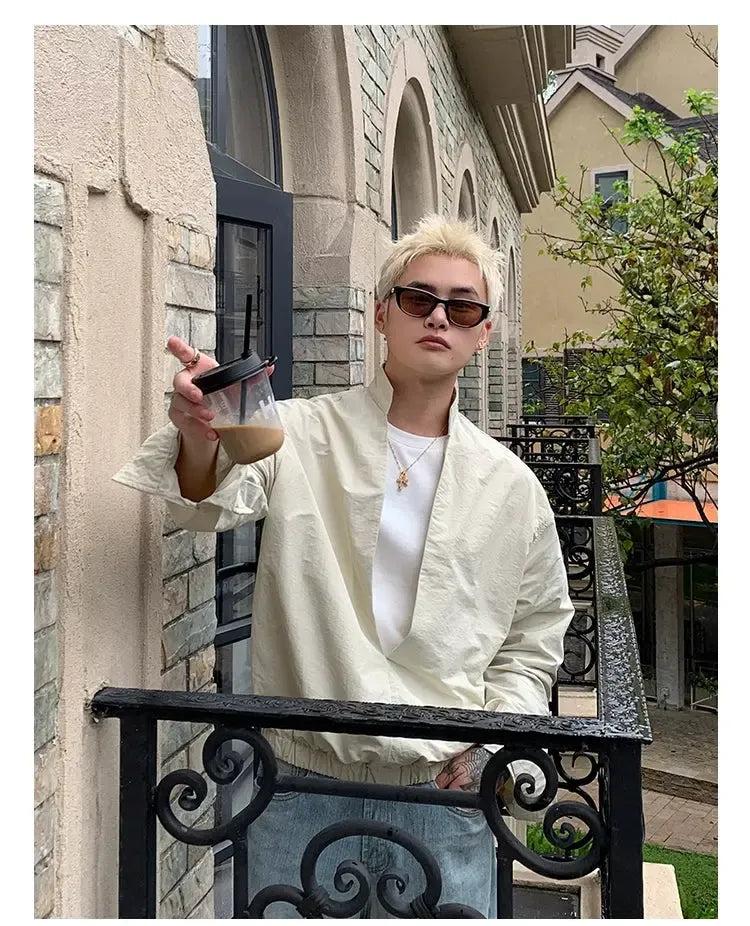 Cui Clean Fit Low V-Cut Layered Shirt-korean-fashion-Shirt-Cui's Closet-OH Garments