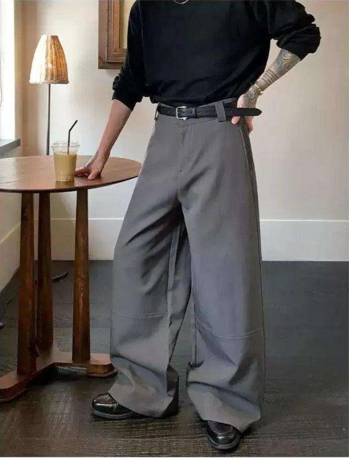 Cui Clean Fit Wide Leg Trousers-korean-fashion-Trousers-Cui's Closet-OH Garments