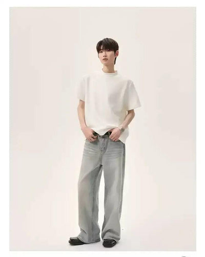 Cui Crease Washed Straight Jeans-korean-fashion-Jeans-Cui's Closet-OH Garments