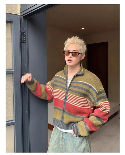 Cui Cropped Boxy Striped Sweater-korean-fashion-Sweater-Cui's Closet-OH Garments