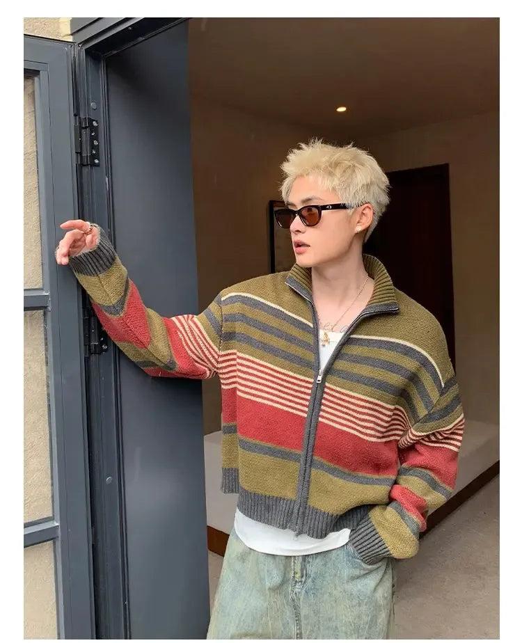 Cui Cropped Boxy Striped Sweater-korean-fashion-Sweater-Cui's Closet-OH Garments