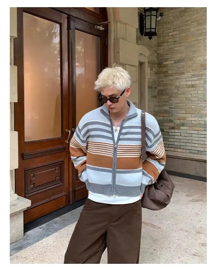 Cui Cropped Boxy Striped Sweater-korean-fashion-Sweater-Cui's Closet-OH Garments