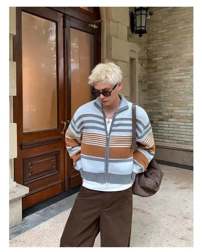 Cui Cropped Boxy Striped Sweater-korean-fashion-Sweater-Cui's Closet-OH Garments