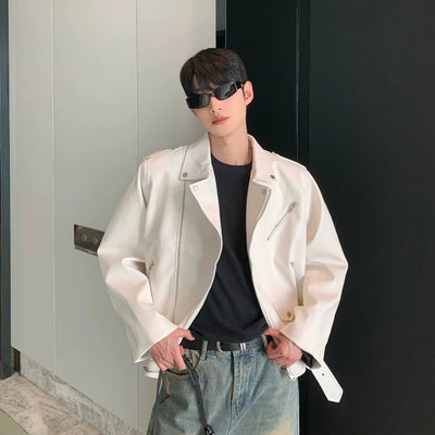 Cui Cropped Faux Leather Jacket-korean-fashion-Jacket-Cui's Closet-OH Garments