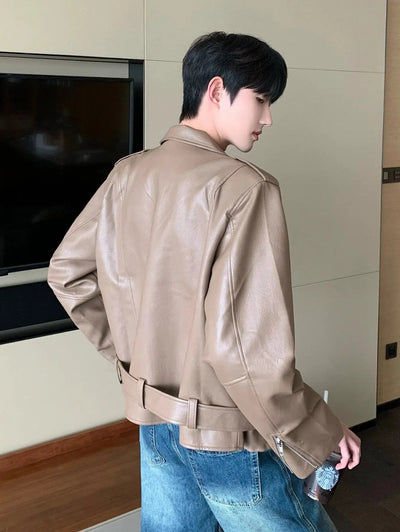 Cui Cropped Faux Leather Jacket-korean-fashion-Jacket-Cui's Closet-OH Garments
