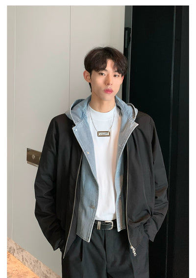 Cui Denim Hooded Layer Denim Jacket-korean-fashion-Jacket-Cui's Closet-OH Garments