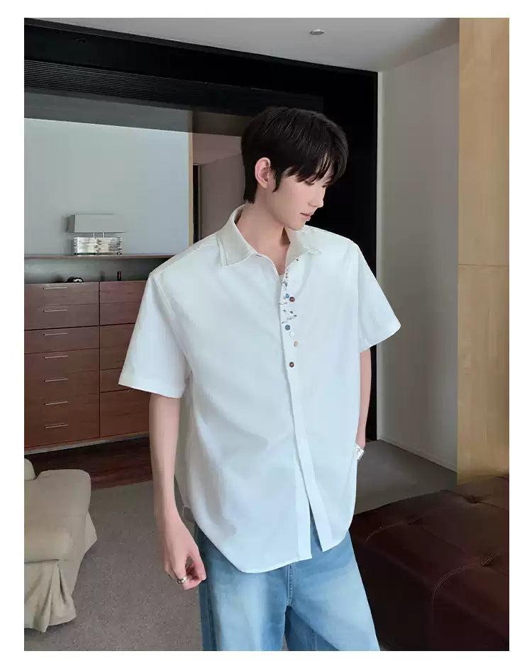 Cui Detailing Accessories Shirt-korean-fashion-Shirt-Cui's Closet-OH Garments