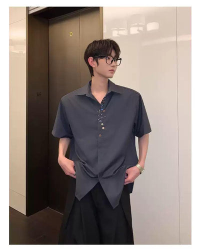 Cui Detailing Accessories Shirt-korean-fashion-Shirt-Cui's Closet-OH Garments