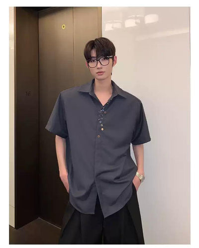 Cui Detailing Accessories Shirt-korean-fashion-Shirt-Cui's Closet-OH Garments