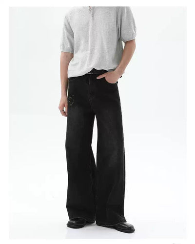 Cui Distressed Faded Straight Jeans-korean-fashion-Jeans-Cui's Closet-OH Garments
