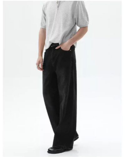 Cui Distressed Faded Straight Jeans-korean-fashion-Jeans-Cui's Closet-OH Garments