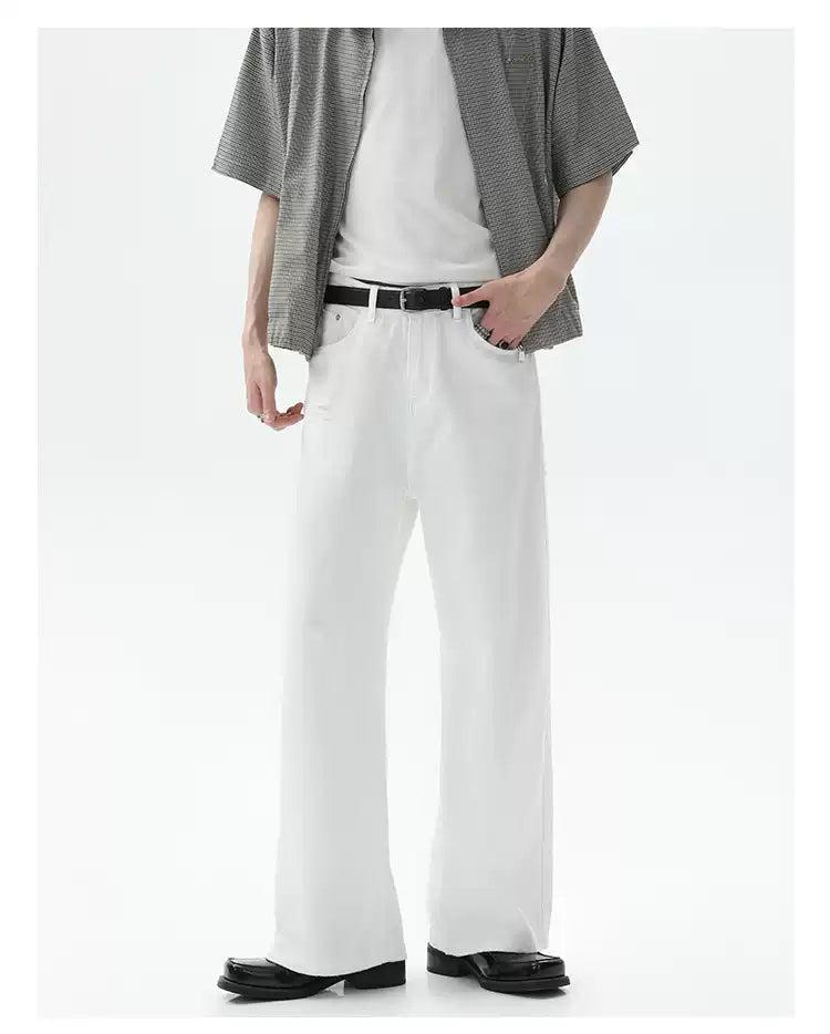 Cui Distressed Faded Straight Jeans-korean-fashion-Jeans-Cui's Closet-OH Garments