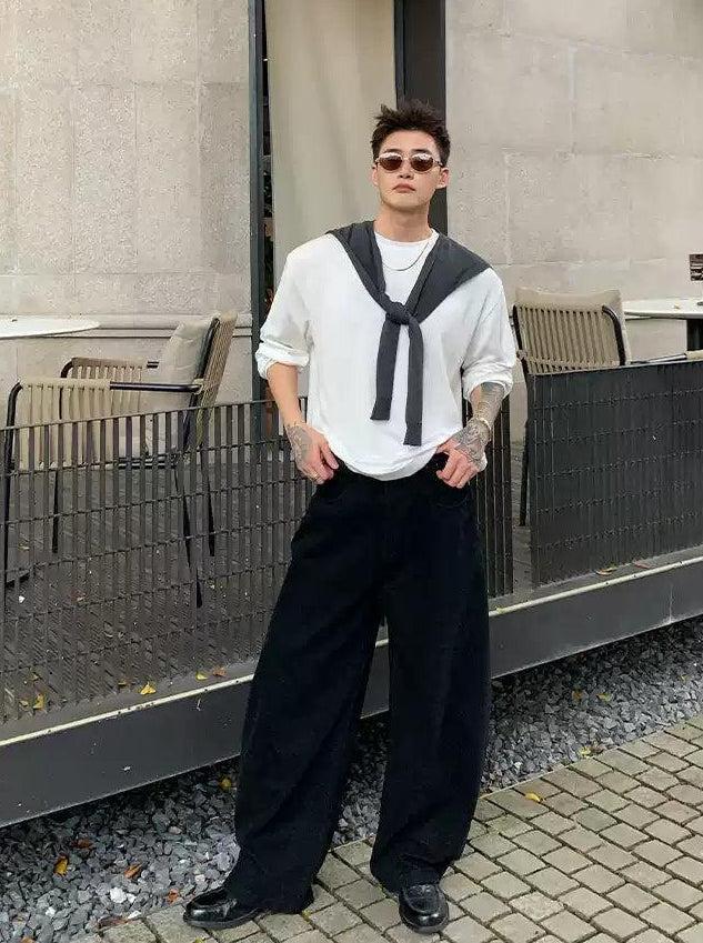 Cui Distressed Loose Fit Pants-korean-fashion-Pants-Cui's Closet-OH Garments