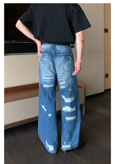 Cui Distressed Straight Bootcut Jeans-korean-fashion-Jeans-Cui's Closet-OH Garments