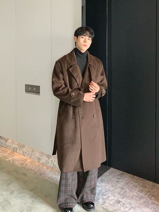 Cui Double Breasted Belted Trench Coat-korean-fashion-Long Coat-Cui's Closet-OH Garments