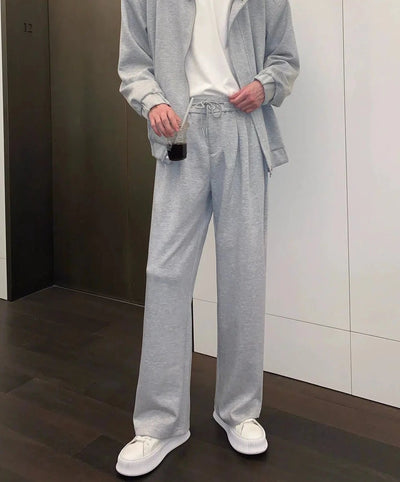 Cui Drawstring Bootcut Drapey Sweatpants-korean-fashion-Pants-Cui's Closet-OH Garments