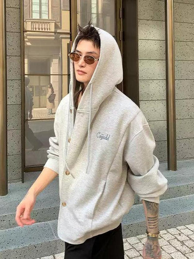 Cui Drawstring Buttoned Hoodie-korean-fashion-Hoodie-Cui's Closet-OH Garments