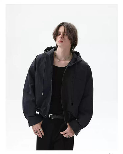 Cui Drawstring Hooded Shirt-korean-fashion-Shirt-Cui's Closet-OH Garments