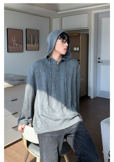 Cui Drawstring Textured Knit Hoodie-korean-fashion-Hoodie-Cui's Closet-OH Garments