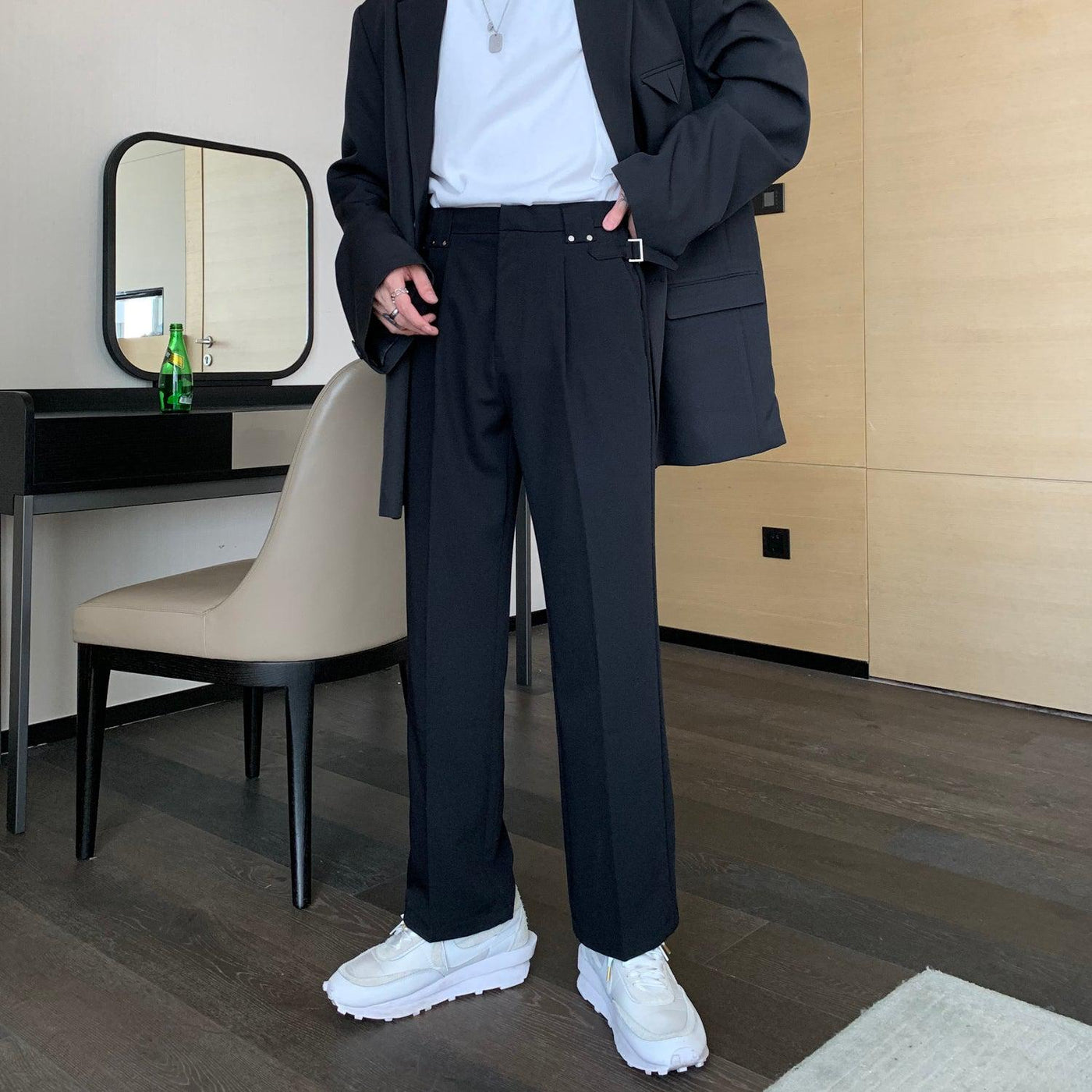 Cui Essential Waist Clip Trousers-korean-fashion-Pants-Cui's Closet-OH Garments