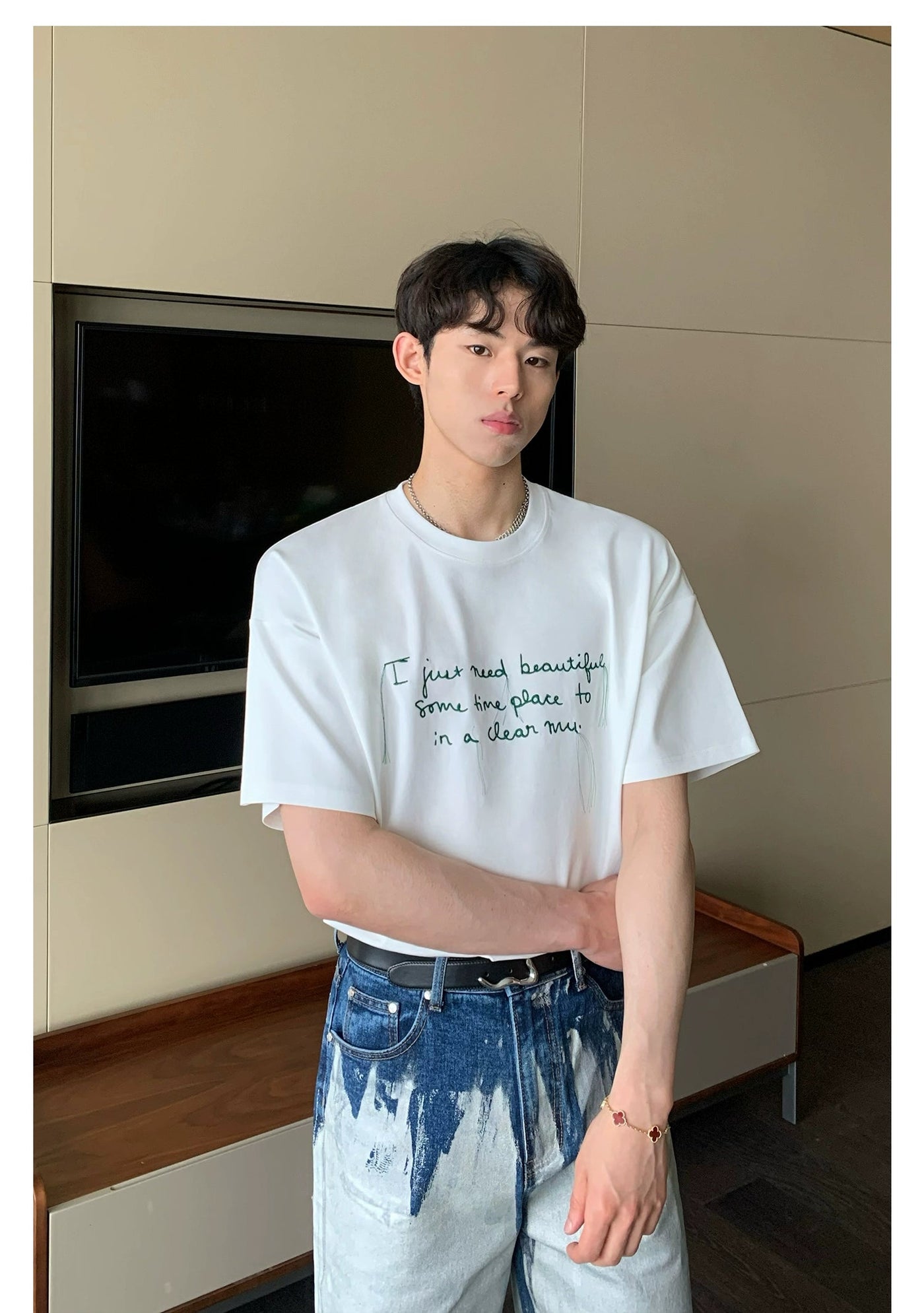 Cui Excess Threads Text T-Shirt-korean-fashion-T-Shirt-Cui's Closet-OH Garments