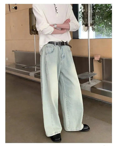 Cui Fade Highlight Straight Leg Jeans-korean-fashion-Jeans-Cui's Closet-OH Garments