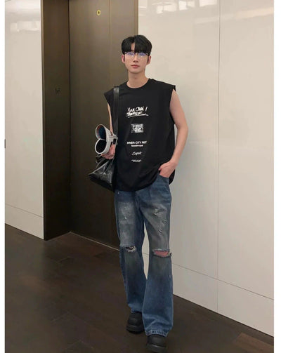 Cui Faded Ripped Knee Jeans-korean-fashion-Jeans-Cui's Closet-OH Garments