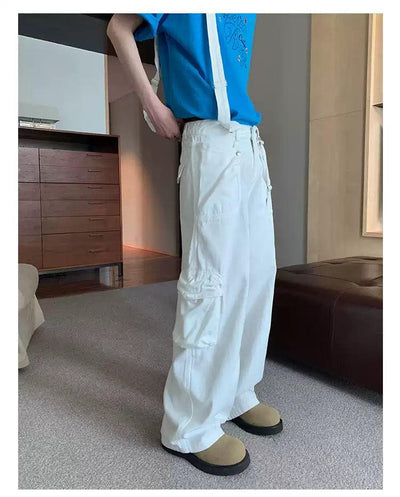 Cui Faded Suspender Cargo Jeans-korean-fashion-Jeans-Cui's Closet-OH Garments