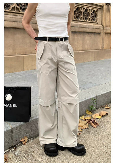 Cui Flap Pocket Track Pants-korean-fashion-Pants-Cui's Closet-OH Garments