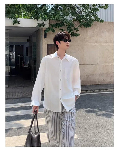 Cui Front Pocket Relax Fit Shirt-korean-fashion-Shirt-Cui's Closet-OH Garments