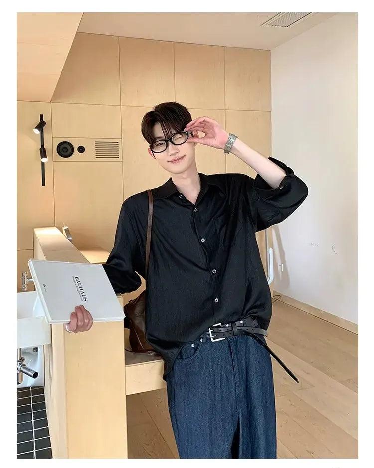 Cui Front Pocket Relax Fit Shirt-korean-fashion-Shirt-Cui's Closet-OH Garments