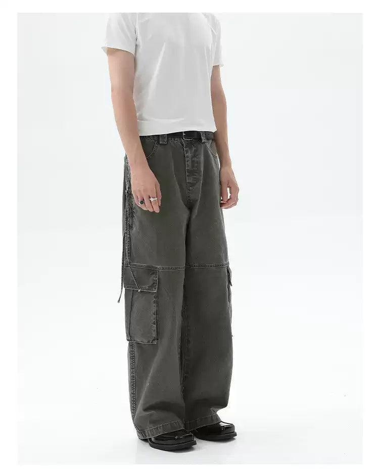 Cui Functional Washed Cargo Pants-korean-fashion-Pants-Cui's Closet-OH Garments
