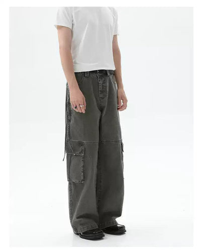 Cui Functional Washed Cargo Pants-korean-fashion-Pants-Cui's Closet-OH Garments