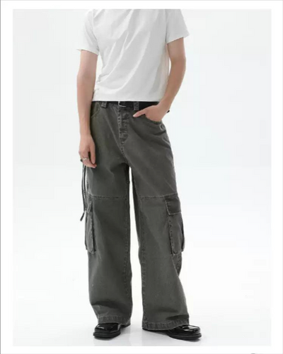 Cui Functional Washed Cargo Pants-korean-fashion-Pants-Cui's Closet-OH Garments