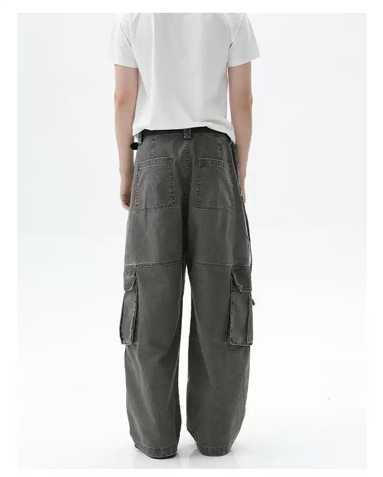 Cui Functional Washed Cargo Pants-korean-fashion-Pants-Cui's Closet-OH Garments