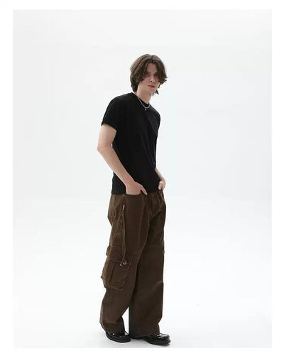 Cui Functional Washed Cargo Pants-korean-fashion-Pants-Cui's Closet-OH Garments