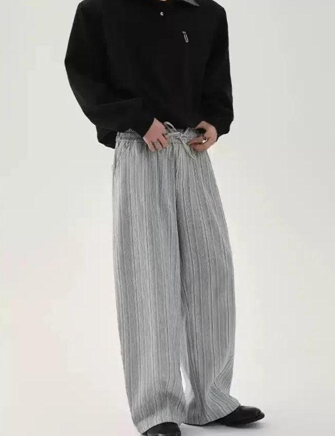 Cui Gartered Lined Pattern Pants-korean-fashion-Pants-Cui's Closet-OH Garments