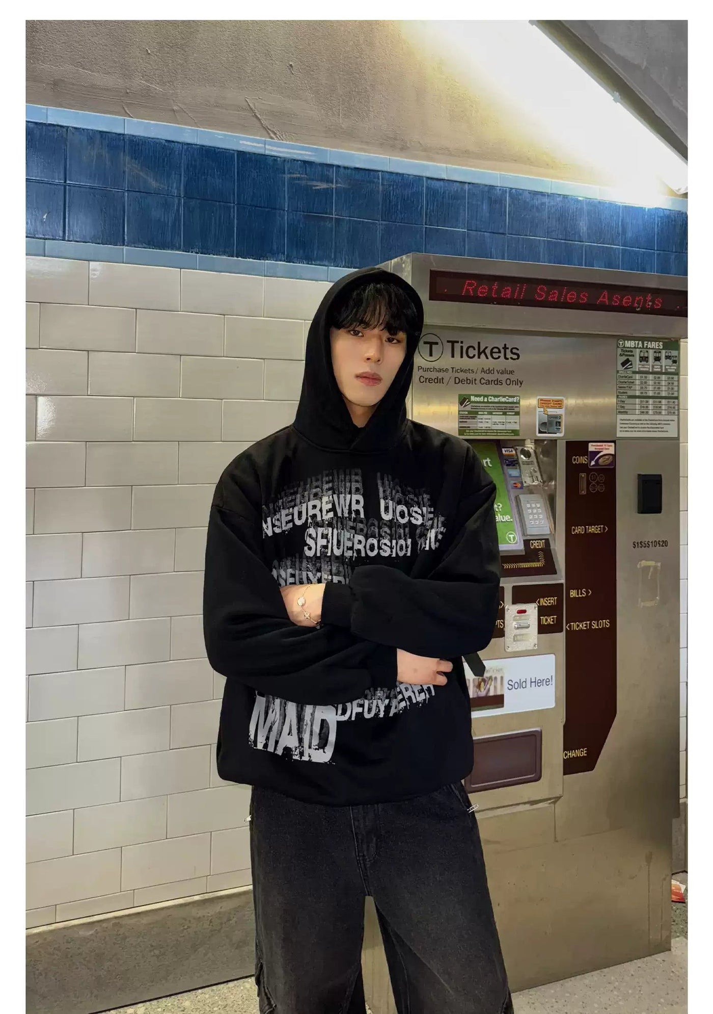 Cui Ghost Lettered Print Hoodie-korean-fashion-Hoodie-Cui's Closet-OH Garments