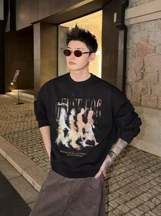 Cui Graphic Print Crewneck-korean-fashion-Crewneck-Cui's Closet-OH Garments