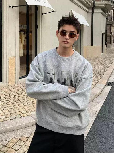 Cui Graphic Print Crewneck-korean-fashion-Crewneck-Cui's Closet-OH Garments