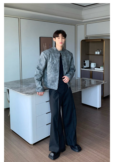 Cui Hazy Buttons Short Leather Jacket-korean-fashion-Jacket-Cui's Closet-OH Garments