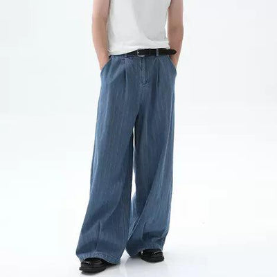 Cui Hazy Striped Wide Jeans-korean-fashion-Jeans-Cui's Closet-OH Garments