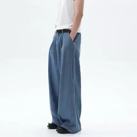 Cui Hazy Striped Wide Jeans-korean-fashion-Jeans-Cui's Closet-OH Garments