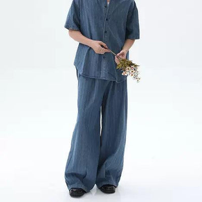 Cui Hazy Striped Wide Jeans-korean-fashion-Jeans-Cui's Closet-OH Garments