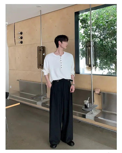 Cui High Waist Pleated Trousers-korean-fashion-Trousers-Cui's Closet-OH Garments